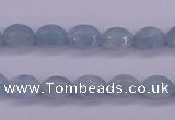 CAQ132 15.5 inches 7*10mm faceted rice natural aquamarine beads