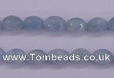 CAQ132 15.5 inches 7*10mm faceted rice natural aquamarine beads