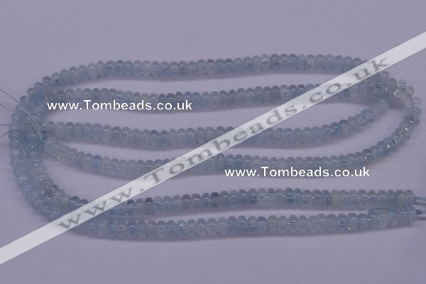 CAQ137 15.5 inches 3*5mm rondelle natural aquamarine beads