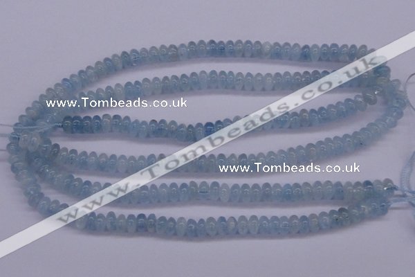 CAQ138 15.5 inches 3*6mm rondelle natural aquamarine beads