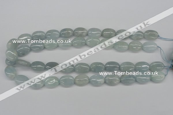 CAQ144 15.5 inches 13*18mm oval natural aquamarine beads wholesale