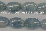 CAQ145 15.5 inches 13*18mm oval natural aquamarine beads wholesale