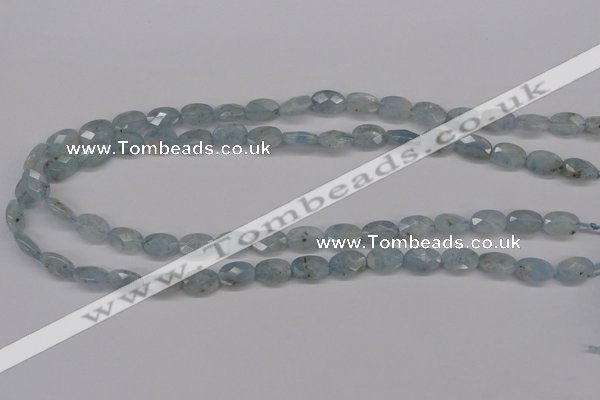 CAQ146 15.5 inches 8*12mm faceted oval natural aquamarine beads