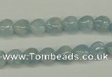 CAQ154 15.5 inches 8*8mm heart natural aquamarine beads