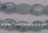 CAQ159 15.5 inches 12*16mm octagonal natural aquamarine beads