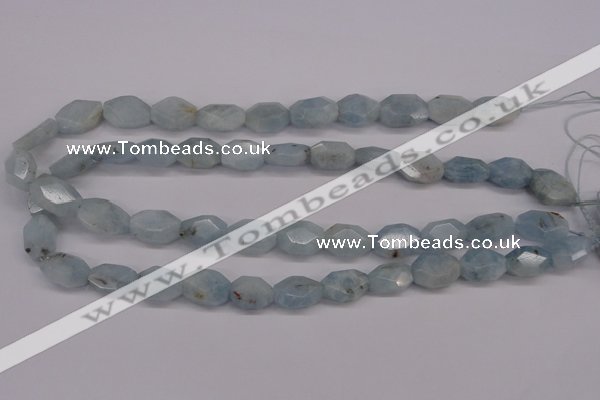 CAQ159 15.5 inches 12*16mm octagonal natural aquamarine beads