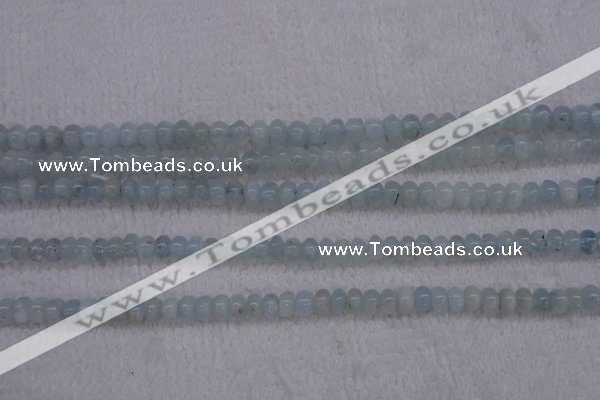 CAQ161 15.5 inches 3*4mm rondelle natural aquamarine beads