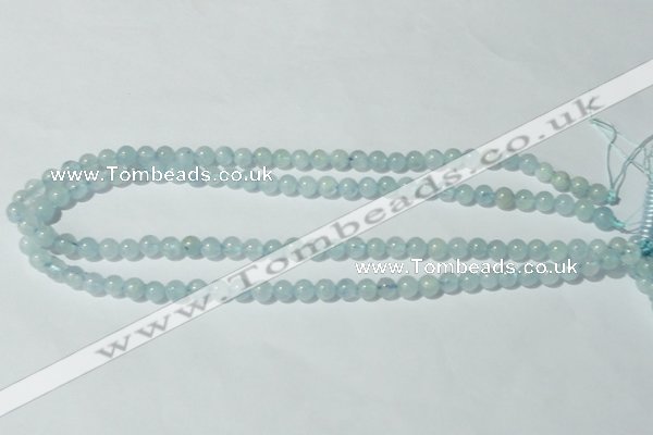 CAQ200 15.5 inches 6mm round natural aquamarine beads wholesale