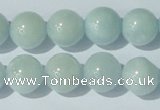 CAQ204 15.5 inches 13mm round natural aquamarine beads wholesale