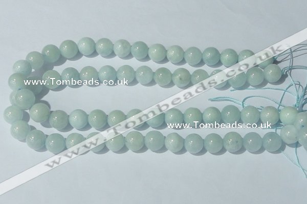 CAQ204 15.5 inches 13mm round natural aquamarine beads wholesale