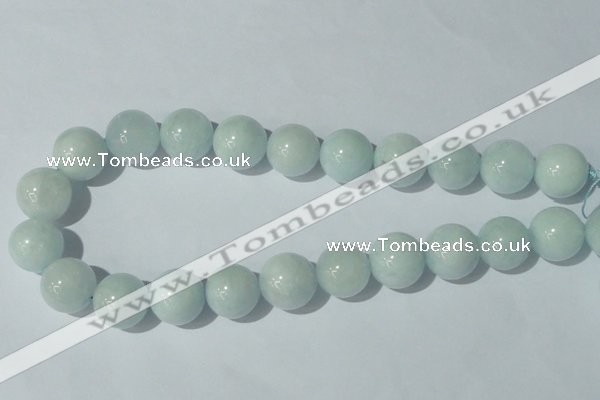 CAQ207 15.5 inches 18mm round natural aquamarine beads wholesale