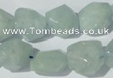 CAQ210 15.5 inches 14*16mm faceted nugget natural aquamarine beads