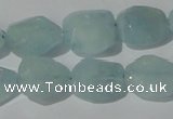 CAQ211 15.5 inches 16*18mm faceted nugget natural aquamarine beads