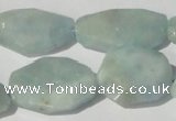 CAQ212 15.5 inches 18*25mm faceted nugget natural aquamarine beads