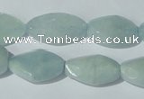 CAQ213 15.5 inches 14*22mm twisted natural aquamarine beads