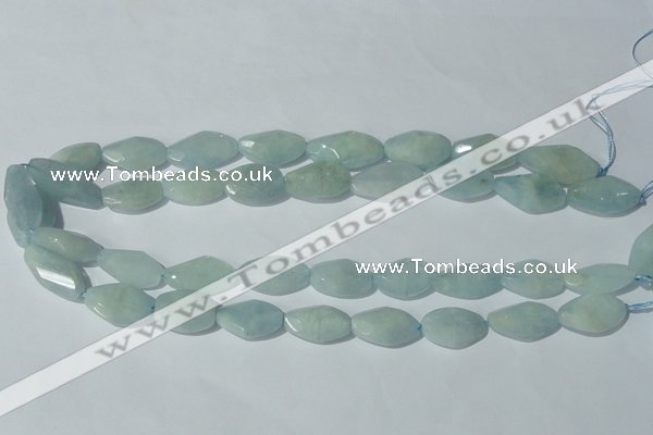 CAQ213 15.5 inches 14*22mm twisted natural aquamarine beads