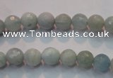 CAQ221 15 inches 5mm faceted round aquamarine beads wholesale