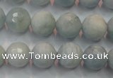 CAQ225 15 inches 12mm faceted round aquamarine beads wholesale