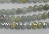 CAQ251 15.5 inches 6mm round aquamarine beads wholesale