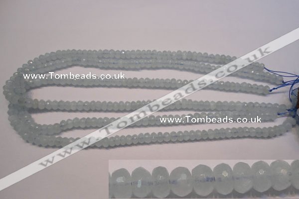 CAQ305 15.5 inches 4*7mm faceted rondelle natural aquamarine beads