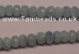 CAQ306 15.5 inches 5*8mm faceted rondelle natural aquamarine beads