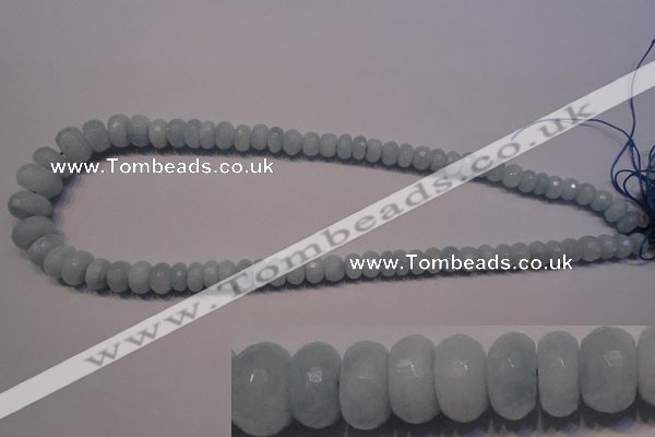 CAQ311 15.5 inches 5*7mm – 8*14mm faceted rondelle aquamarine beads