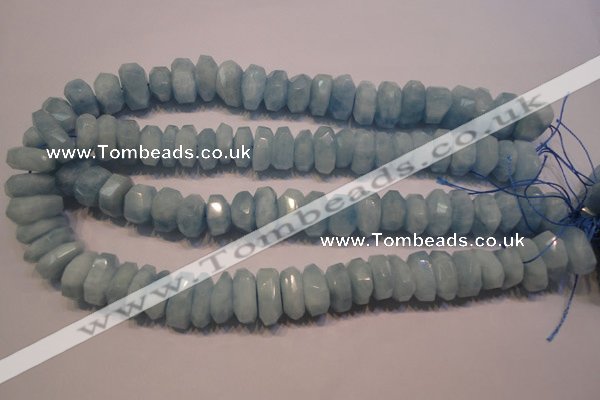 CAQ315 15.5 inches 6*15mm – 10*18mm faceted nuggets aquamarine beads