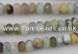 CAQ351 15.5 inches 6*8mm faceted rondelle natural aquamarine beads