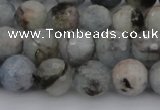 CAQ421 15.5 inches 8mm faceted round natural aquamarine beads