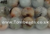 CAQ422 15.5 inches 10mm faceted round natural aquamarine beads