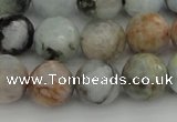 CAQ423 15.5 inches 12mm faceted round natural aquamarine beads