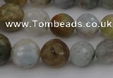 CAQ428 15.5 inches 6mm - 16mm faceted round natural aquamarine beads