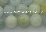 CAQ433 15.5 inches 10mm round natural aquamarine beads wholesale