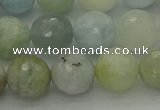 CAQ438 15.5 inches 10mm faceted round natural aquamarine beads