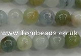 CAQ453 15.5 inches 8mm round aquamarine beads wholesale