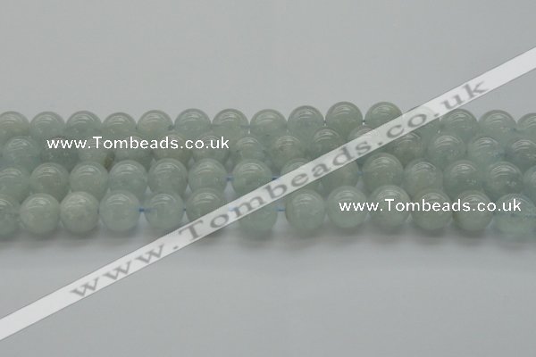 CAQ503 15.5 inches 10mm round natural aquamarine beads