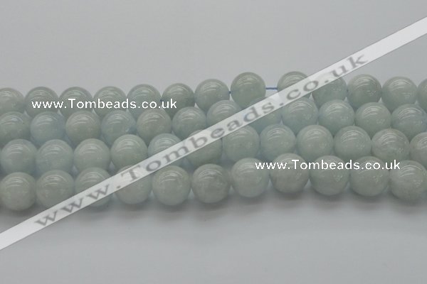 CAQ504 15.5 inches 12mm round natural aquamarine beads