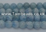 CAQ508 15.5 inches 4mm round A+ grade natural aquamarine beads