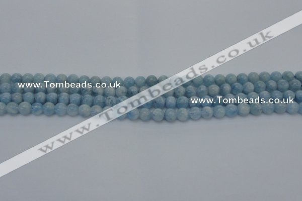 CAQ508 15.5 inches 4mm round A+ grade natural aquamarine beads