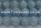 CAQ511 15.5 inches 8mm round A+ grade natural aquamarine beads