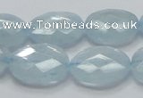 CAQ52 15.5 inches 15*20mm faceted oval natural aquamarine beads