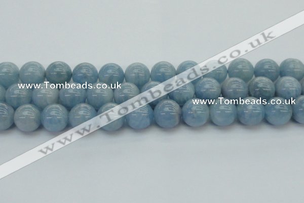 CAQ522 15.5 inches 12mm round AA grade natural aquamarine beads