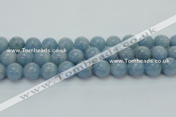 CAQ523 15.5 inches 14mm round AA grade natural aquamarine beads