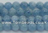 CAQ526 15.5 inches 5mm round AA+ grade natural aquamarine beads