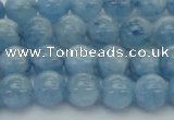 CAQ527 15.5 inches 6mm round AA+ grade natural aquamarine beads