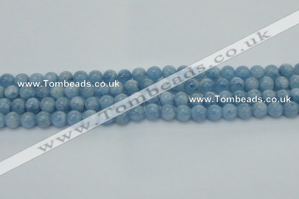 CAQ527 15.5 inches 6mm round AA+ grade natural aquamarine beads