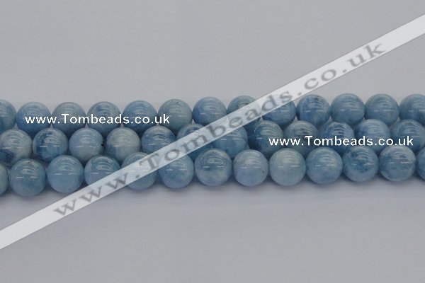 CAQ532 15.5 inches 14mm round AA+ grade natural aquamarine beads