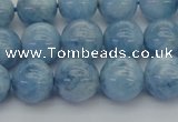 CAQ539 15.5 inches 12mm round AAA grade natural aquamarine beads