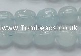 CAQ54 15.5 inches 10*15mm nugget natural aquamarine gemstone beads