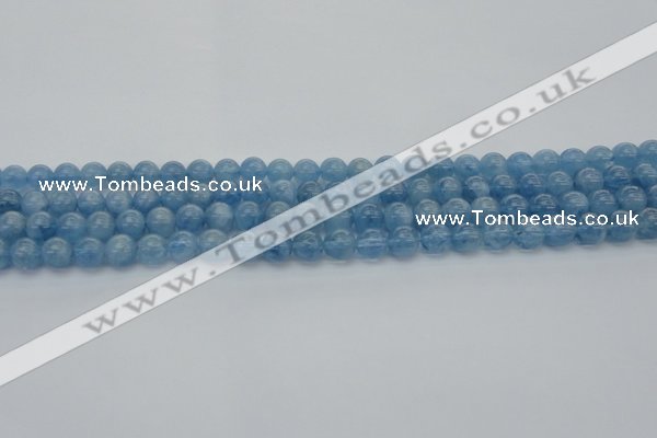 CAQ543 15.5 inches 4mm round AAAA grade natural aquamarine beads